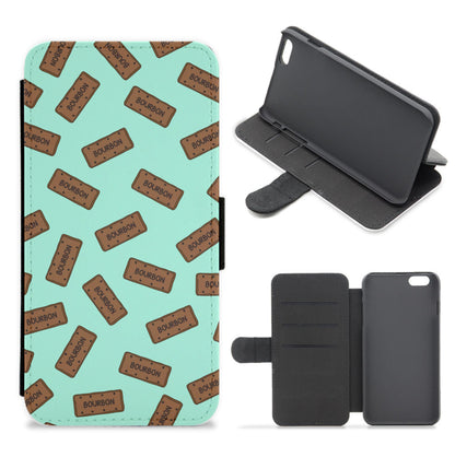 Bourbons - Biscuits Patterns Flip / Wallet Phone Case