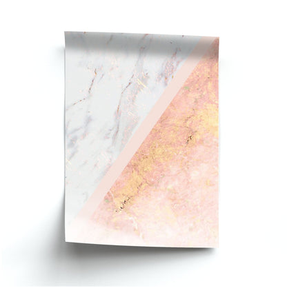 Marble and Rose Gold Poster