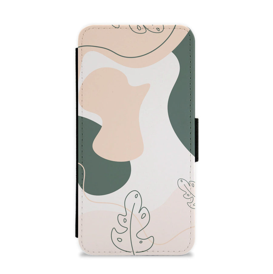 Abstract Leafs - Floral Flip / Wallet Phone Case
