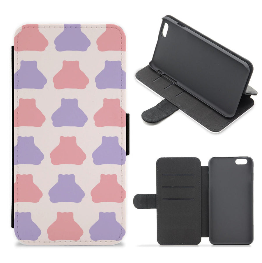 Snorlex pattern Flip / Wallet Phone Case