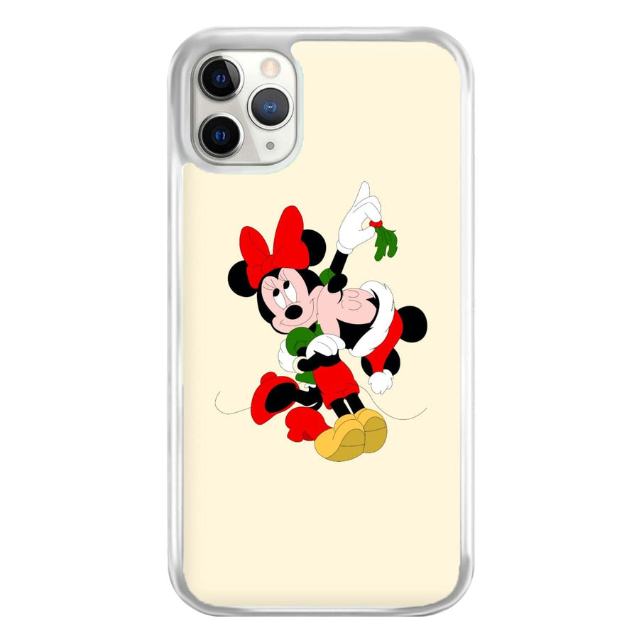Mistletoe Mickey And Minnie Mouse - Christmas Phone Case