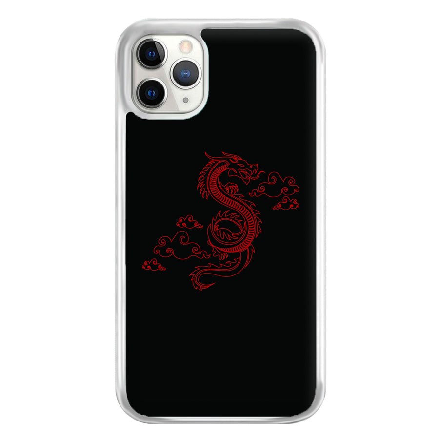 Red - Dragon Patterns Phone Case