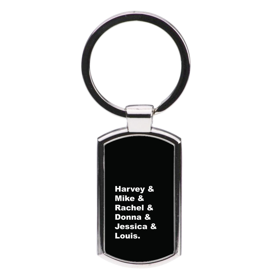 Character Names - Suits Luxury Keyring