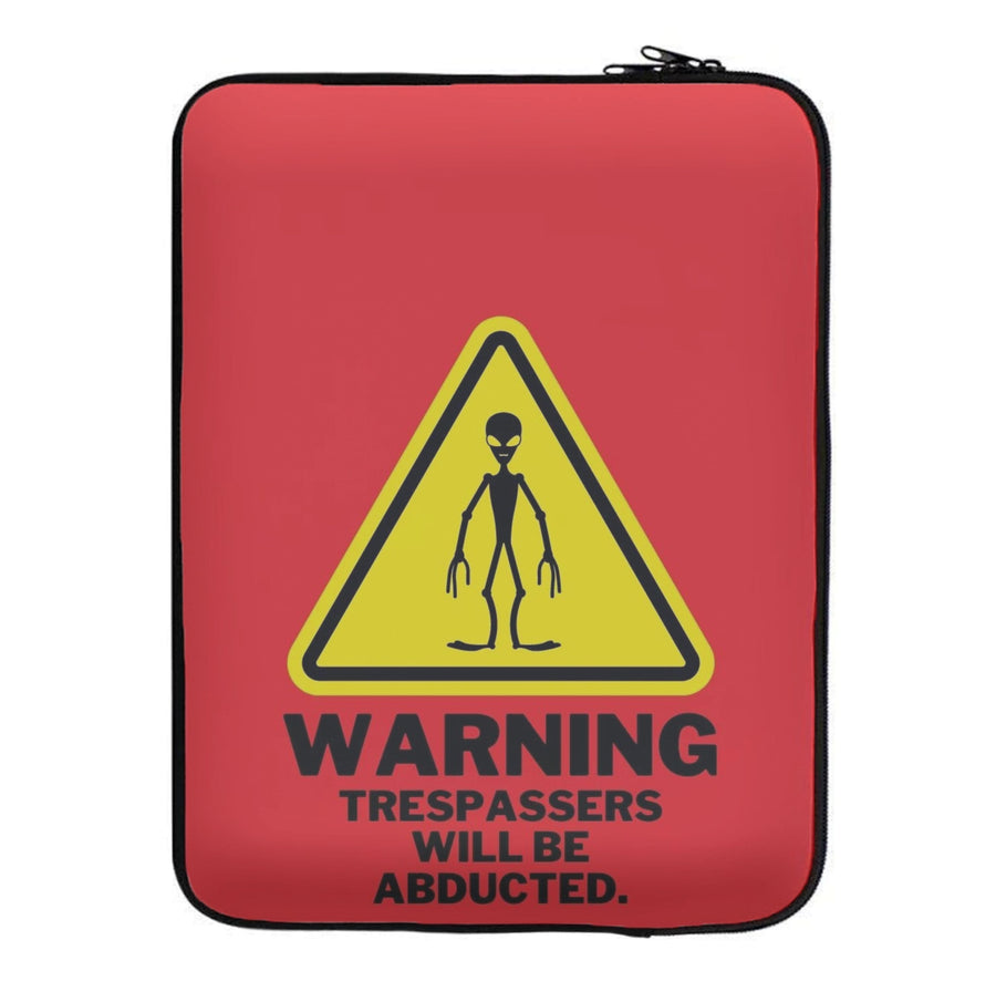 Warning Abduction - Space Laptop Sleeve