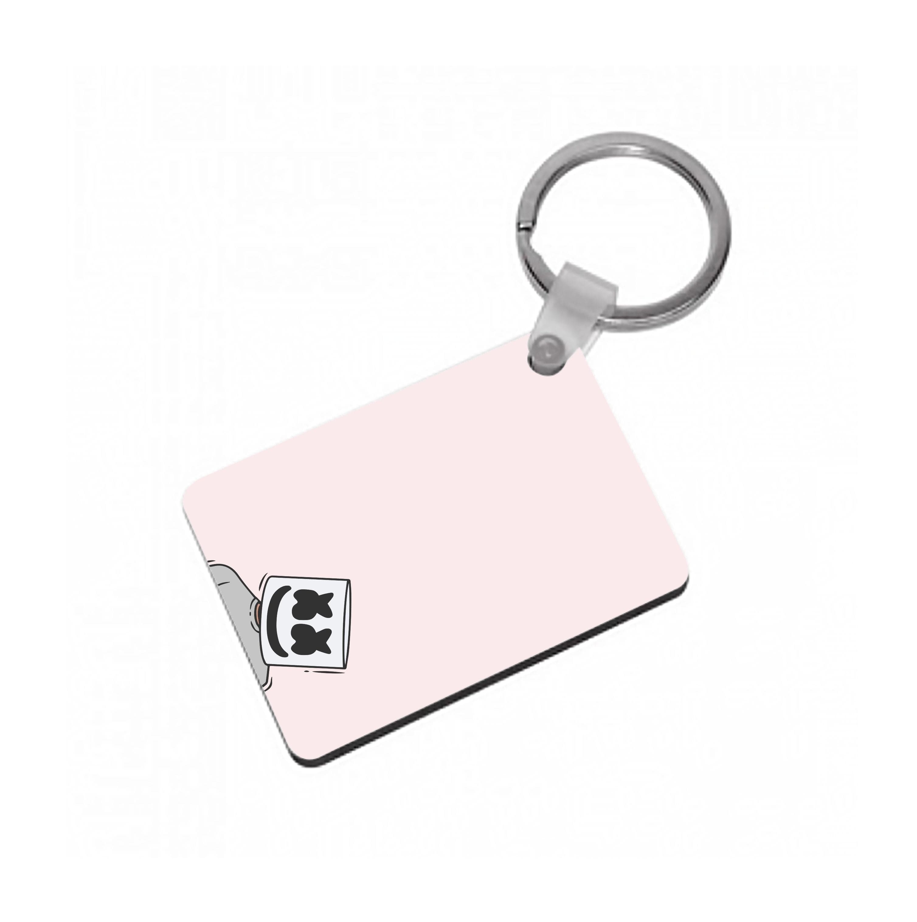 Grey Shirt - White Helmet DJ Keyring