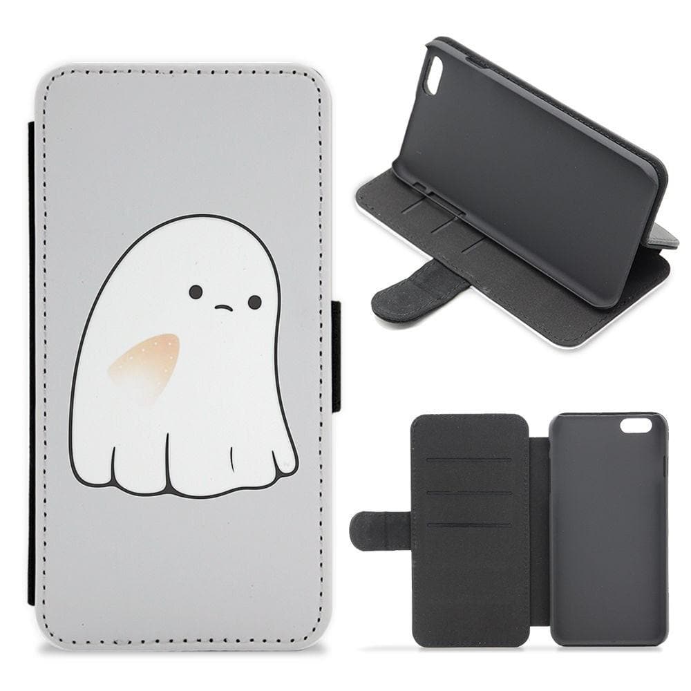 Sad Ghost Halloween Flip / Wallet Phone Case - Fun Cases