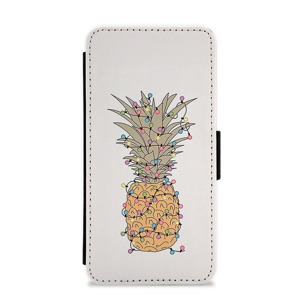 Pinapple Christmas Lights Flip / Wallet Phone Case - Fun Cases