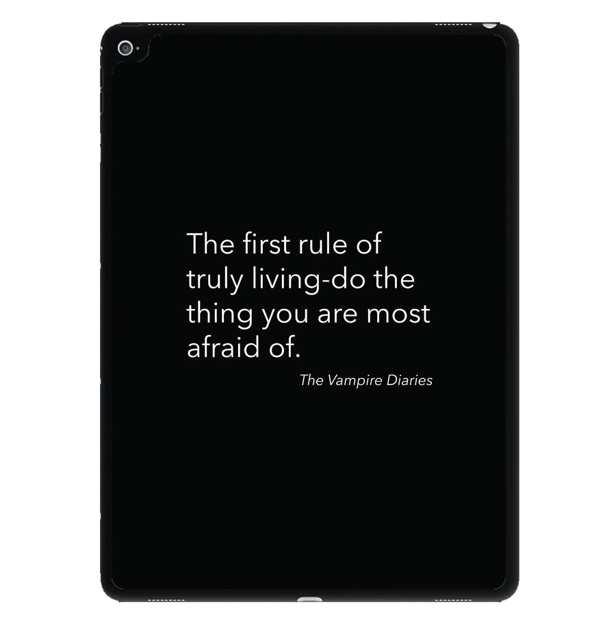 The First Rule Of Truly Living - Vampire Diaries iPad Case