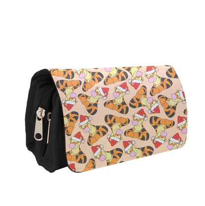 Tiger Pattern Christmas Pencil Case