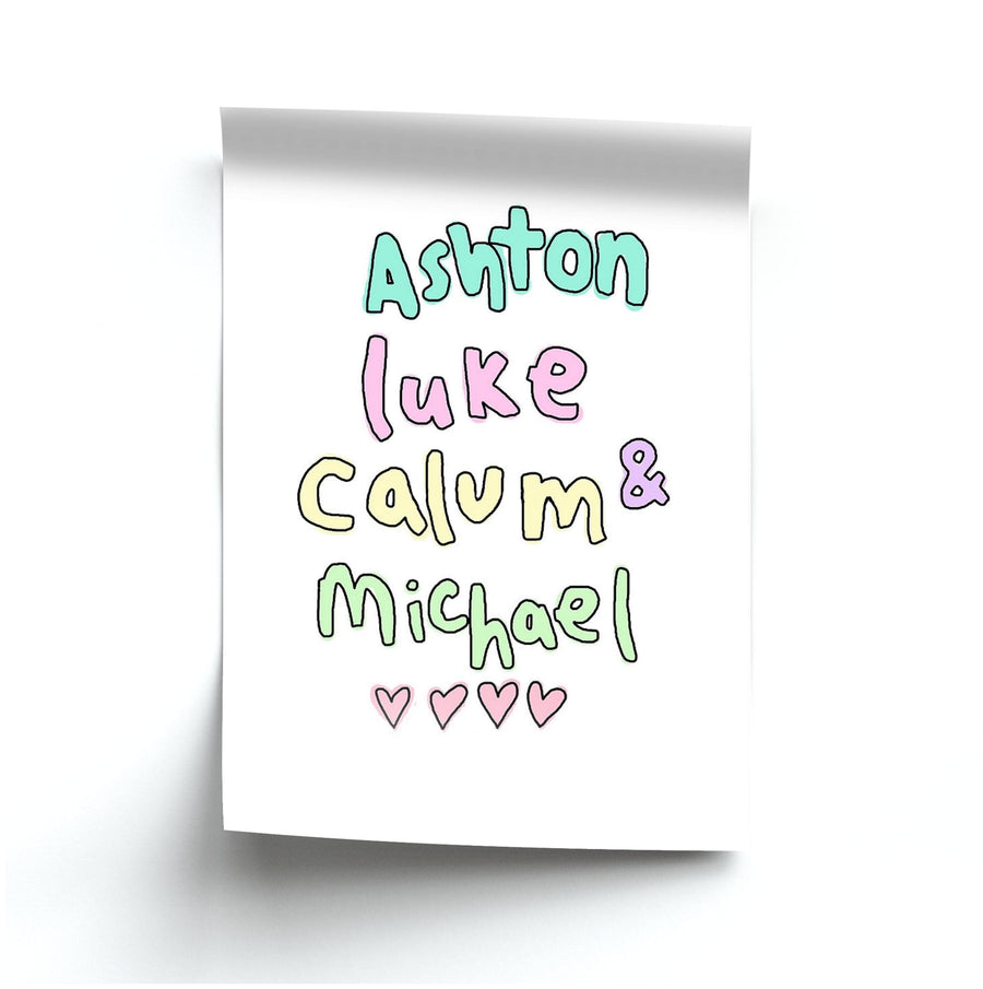 5 Seconds of Summer - Ashton, Luke, Calum & Michael Poster
