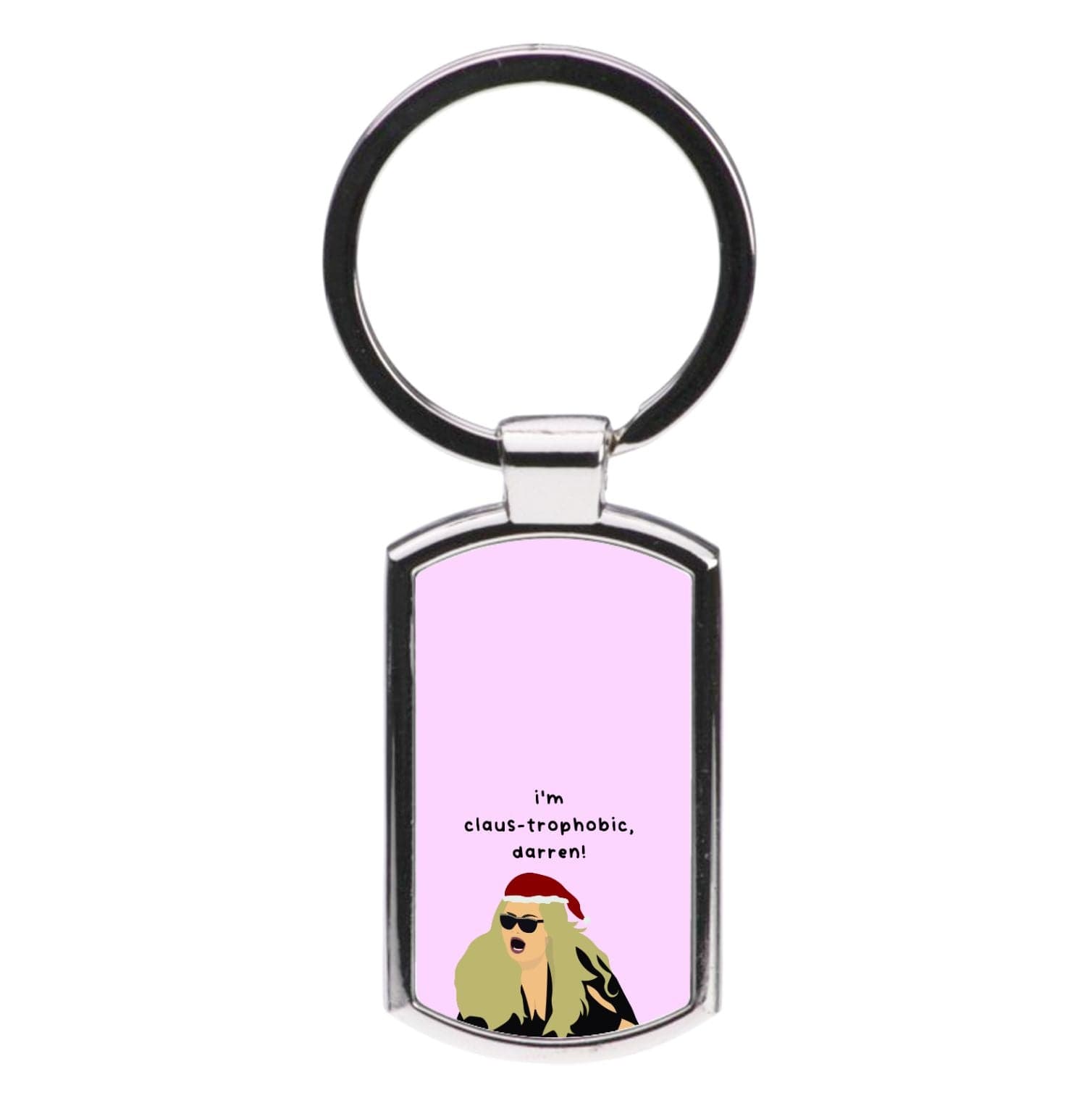 I'm Claus-trophobic Darren - Christmas Luxury Keyring