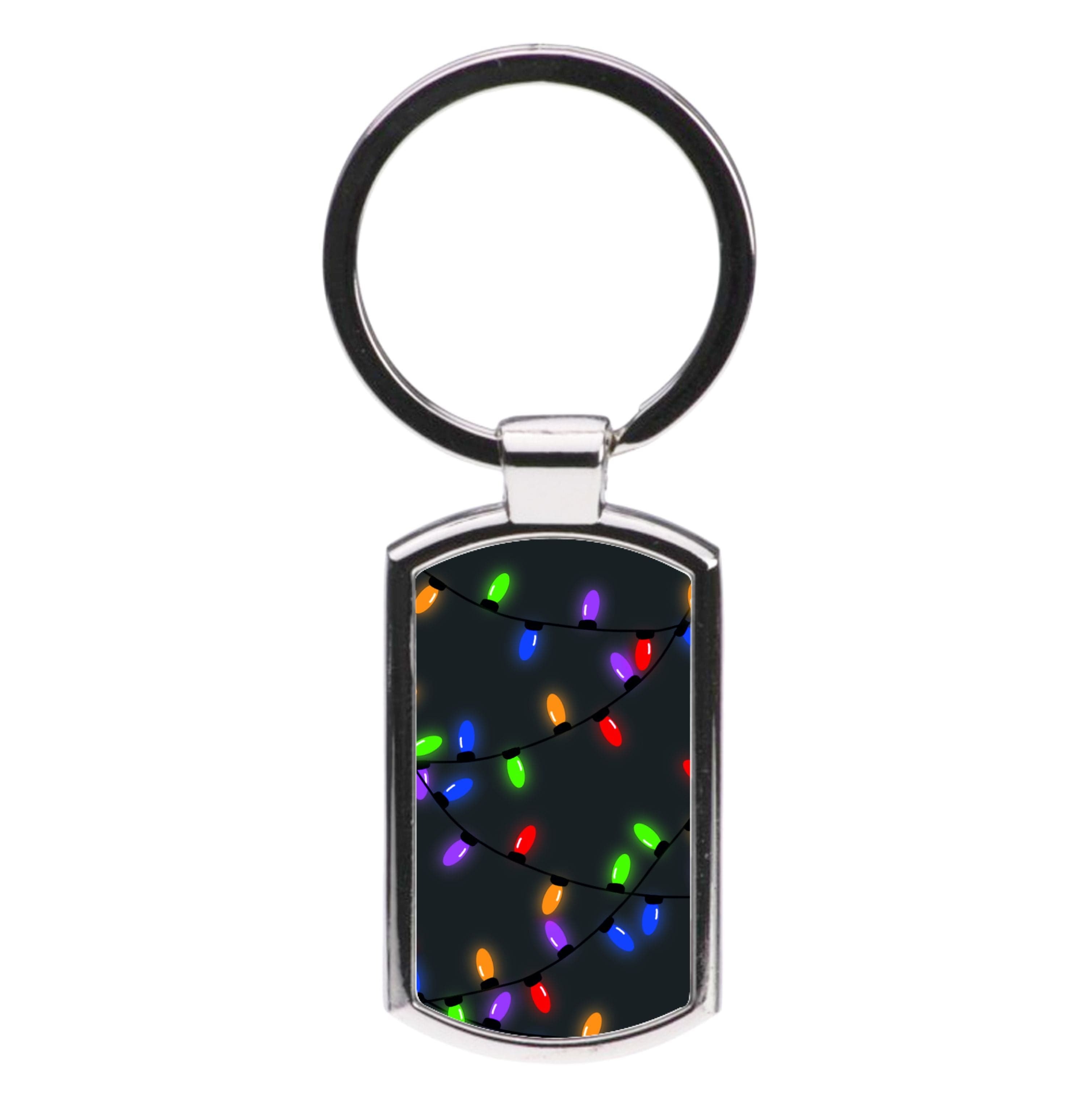 Rainbow Lights - Christmas Patterns Luxury Keyring