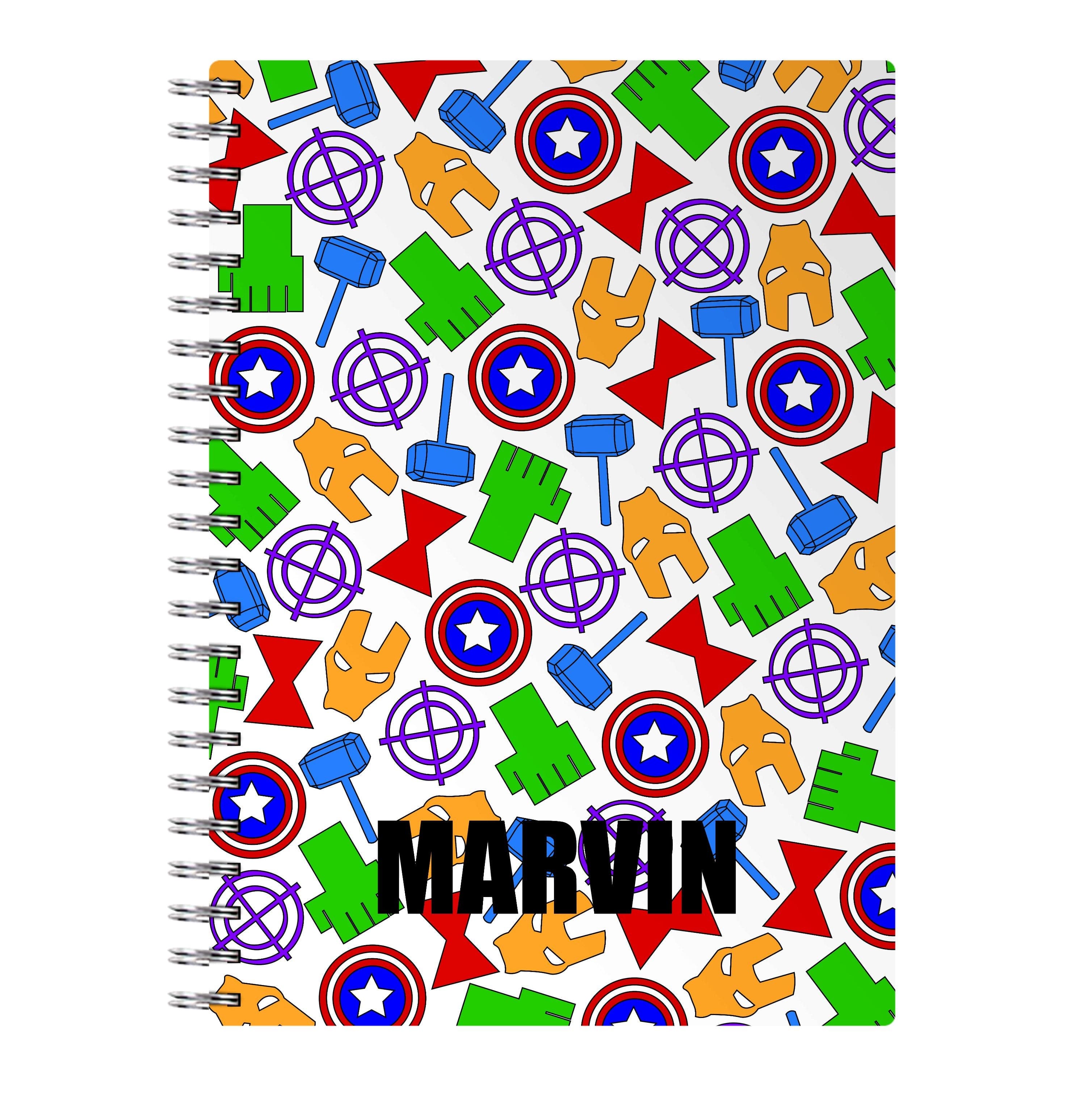 Icon Pattern - Personalised Superhero Comic Notebook