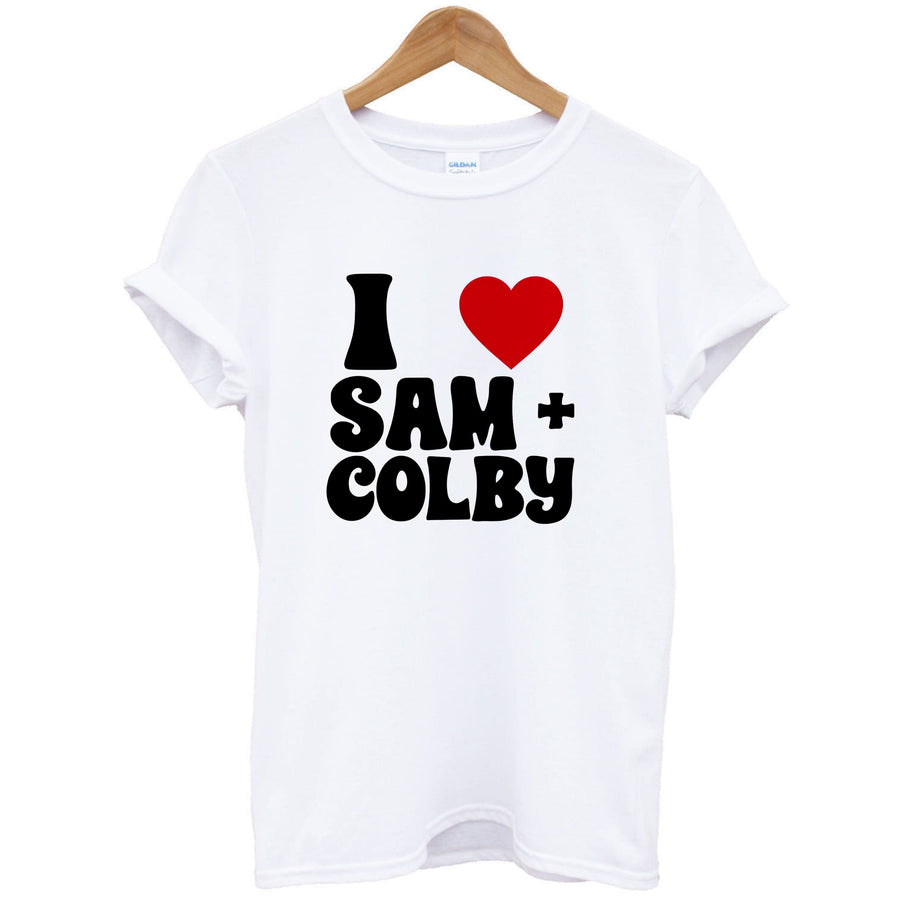 I Love Sam And Colby T-Shirt