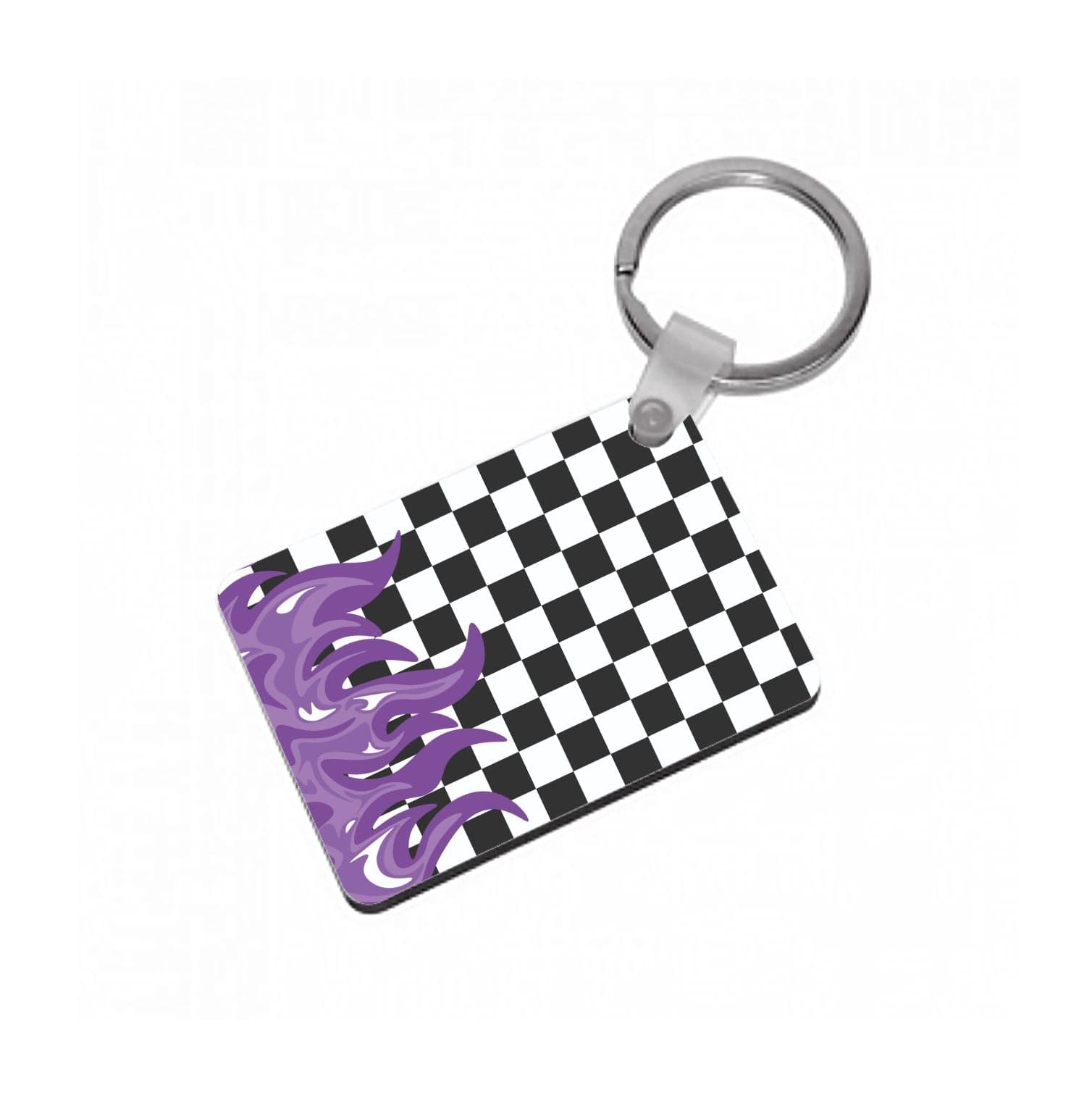 Purple Flame - Skate Aesthetic  Keyring