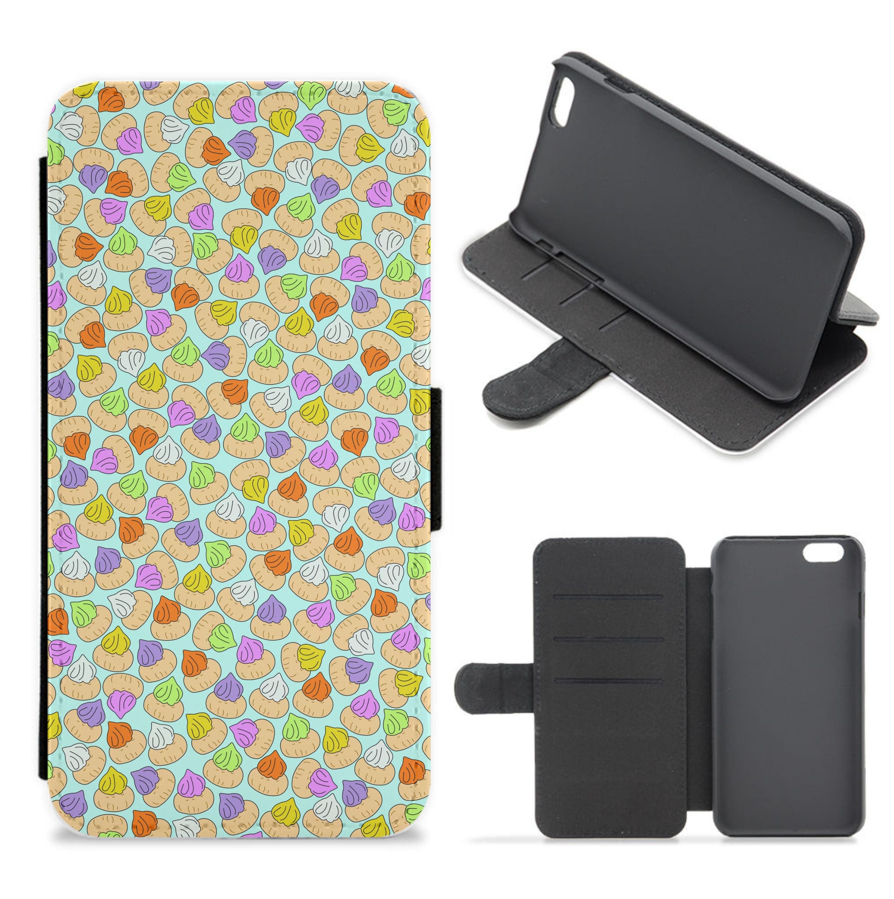 Iced Gems - Biscuits Patterns Flip / Wallet Phone Case