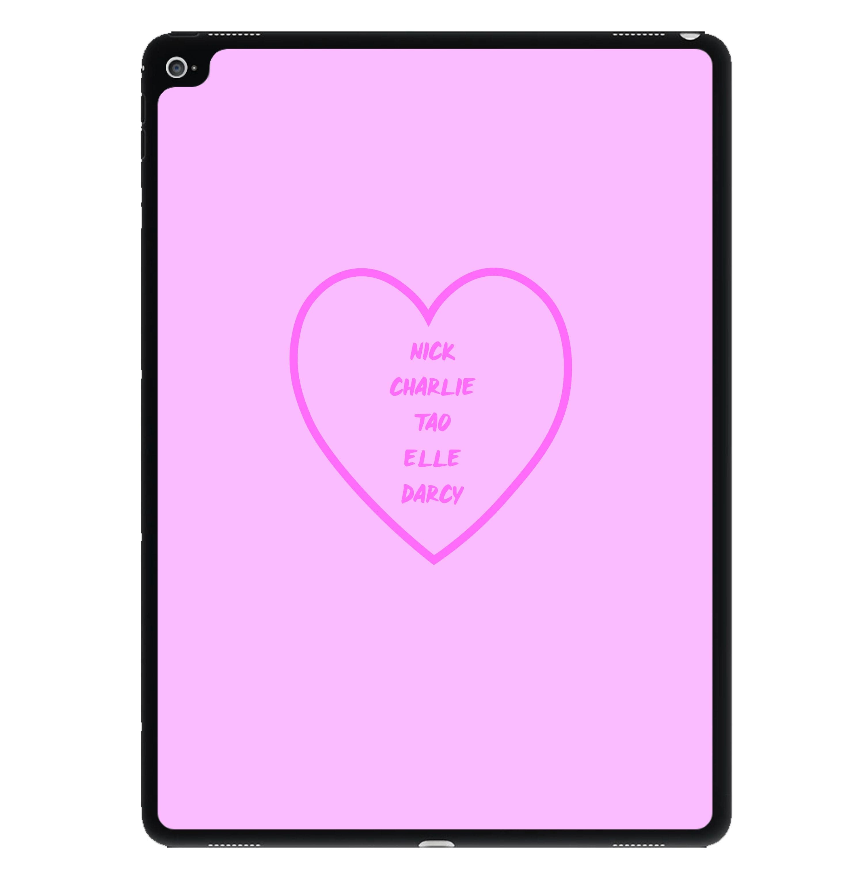 Nick , Charlie , Tao , Elle , Darcy - Heart TV iPad Case