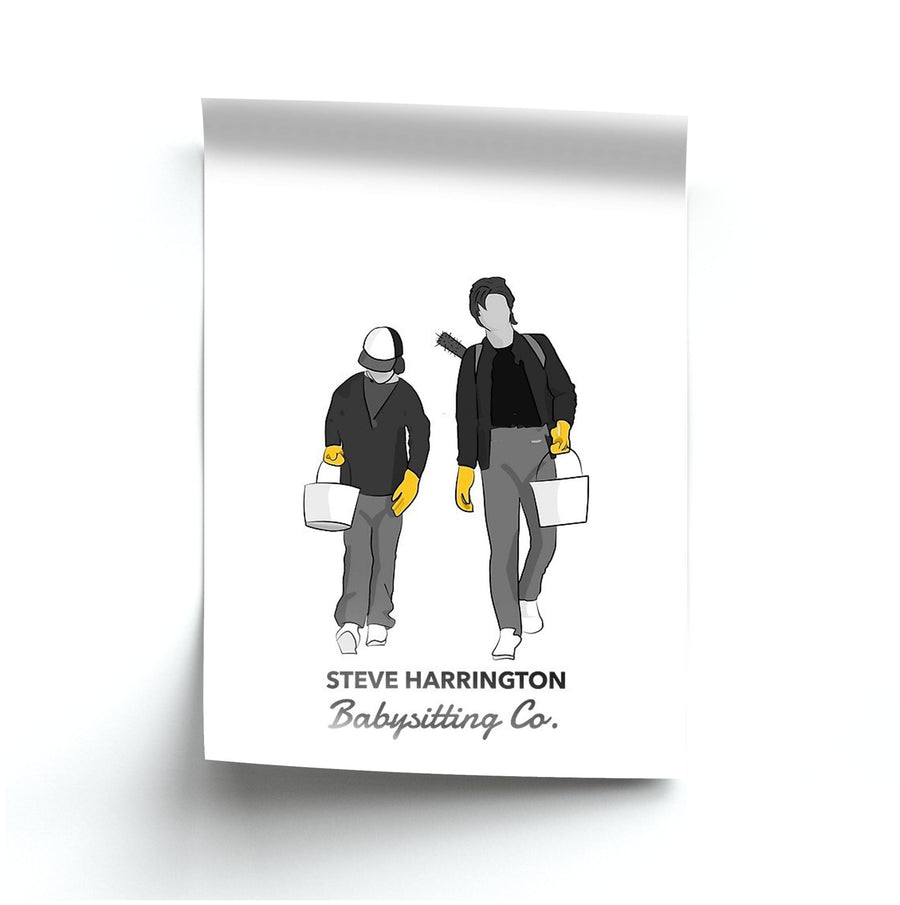 Steve Harrington Babysitting Co - Stranger Things Poster
