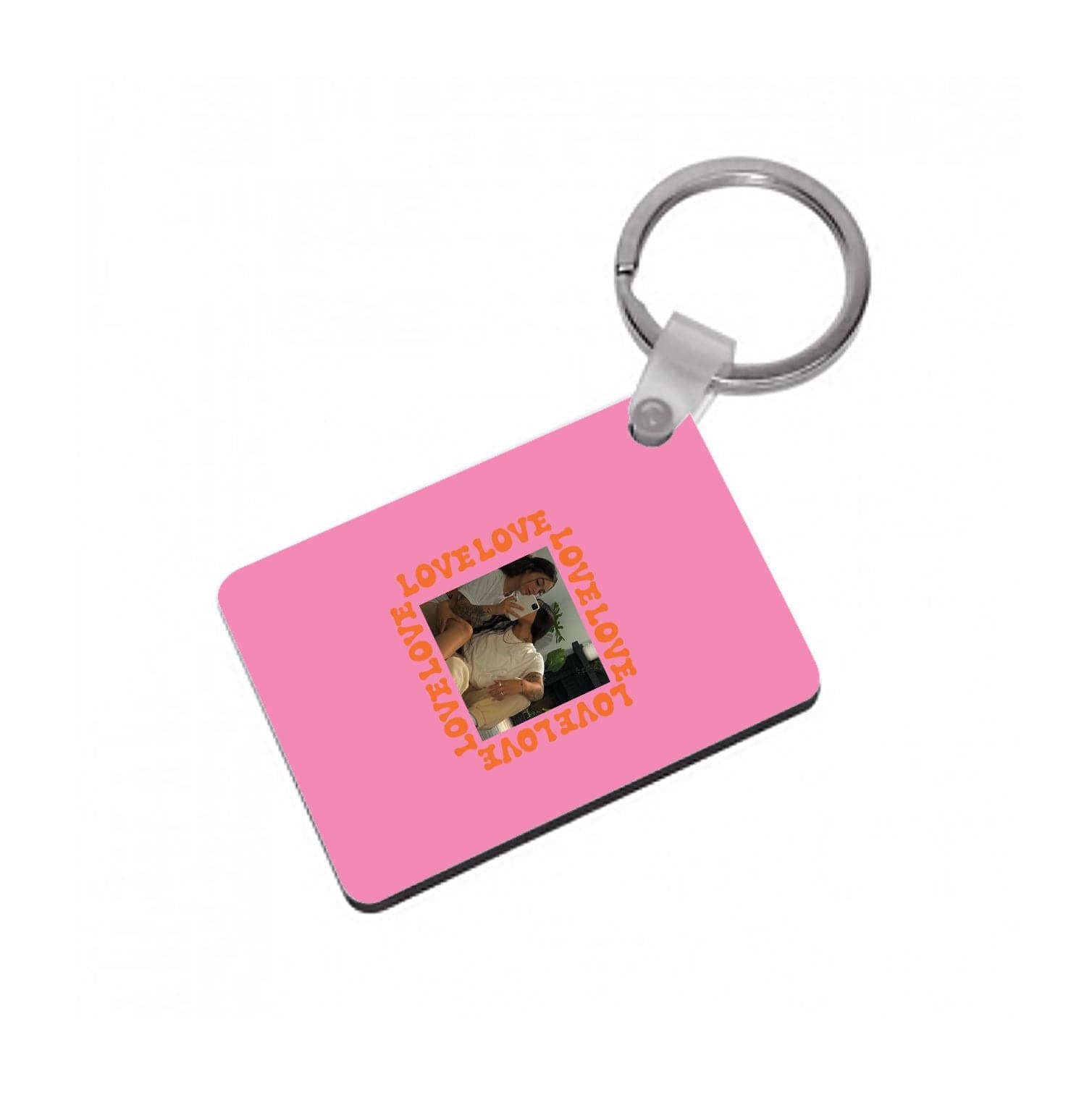 Love, Love, Love - Personalised Couples Keyring