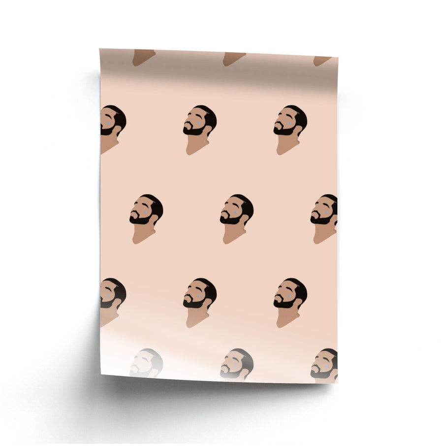 Drake Face Pattern Poster