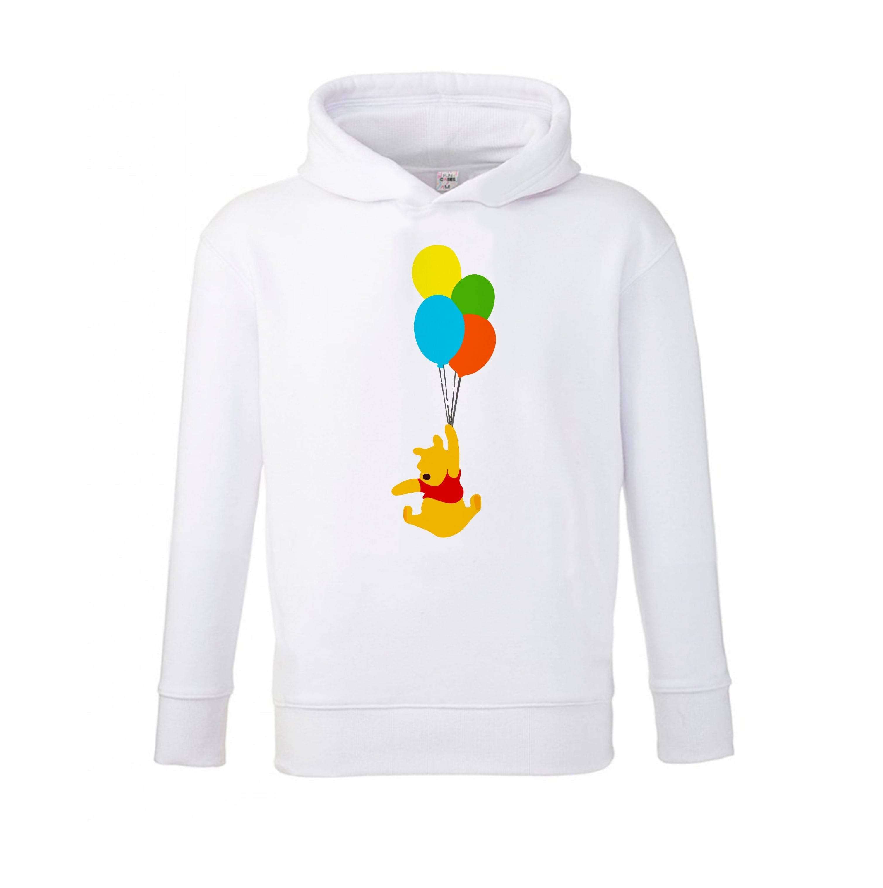 Pooh On Balloons Kids Hoodie