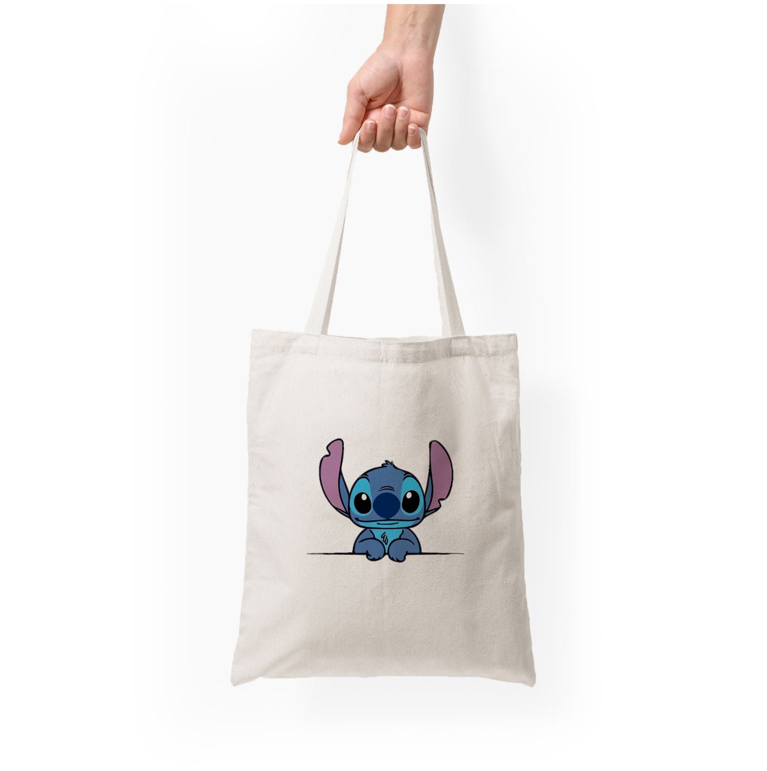 Alien Blue Leaning Tote Bag