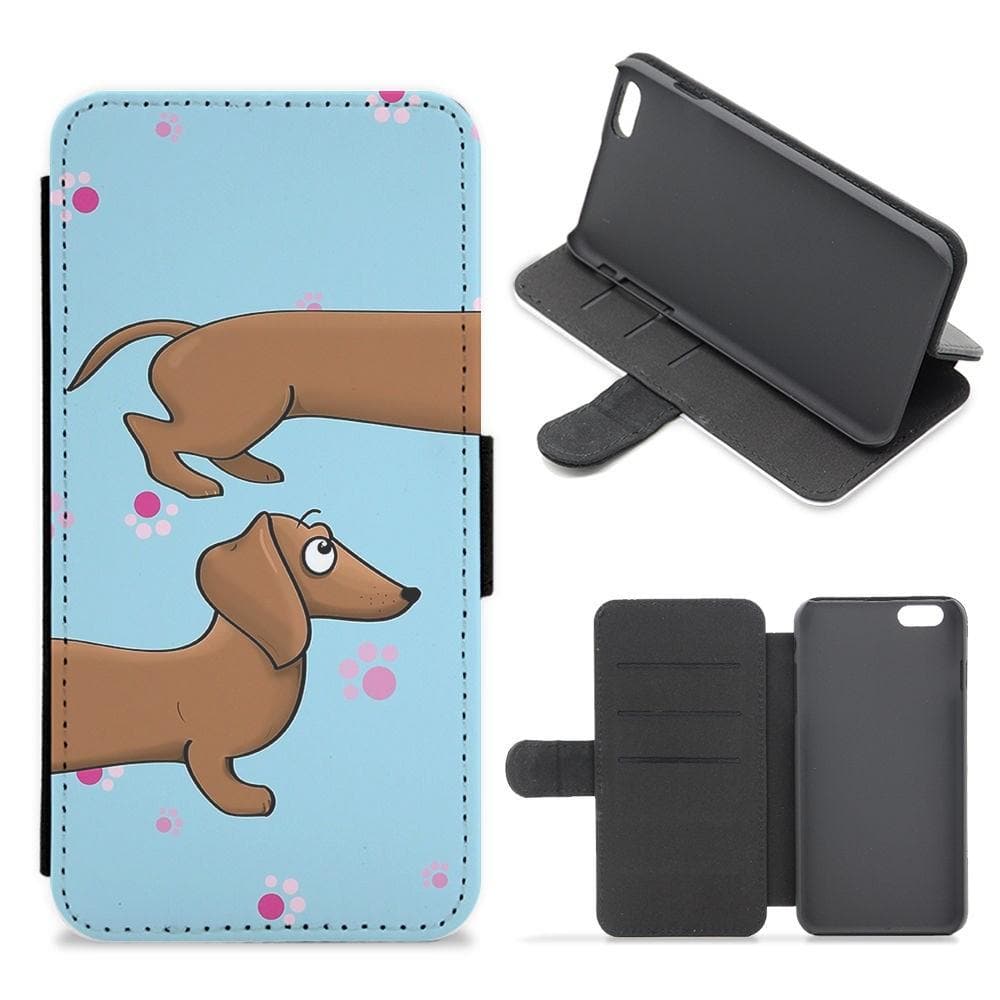 Dachshund 360 Flip Wallet Phone Case - Fun Cases