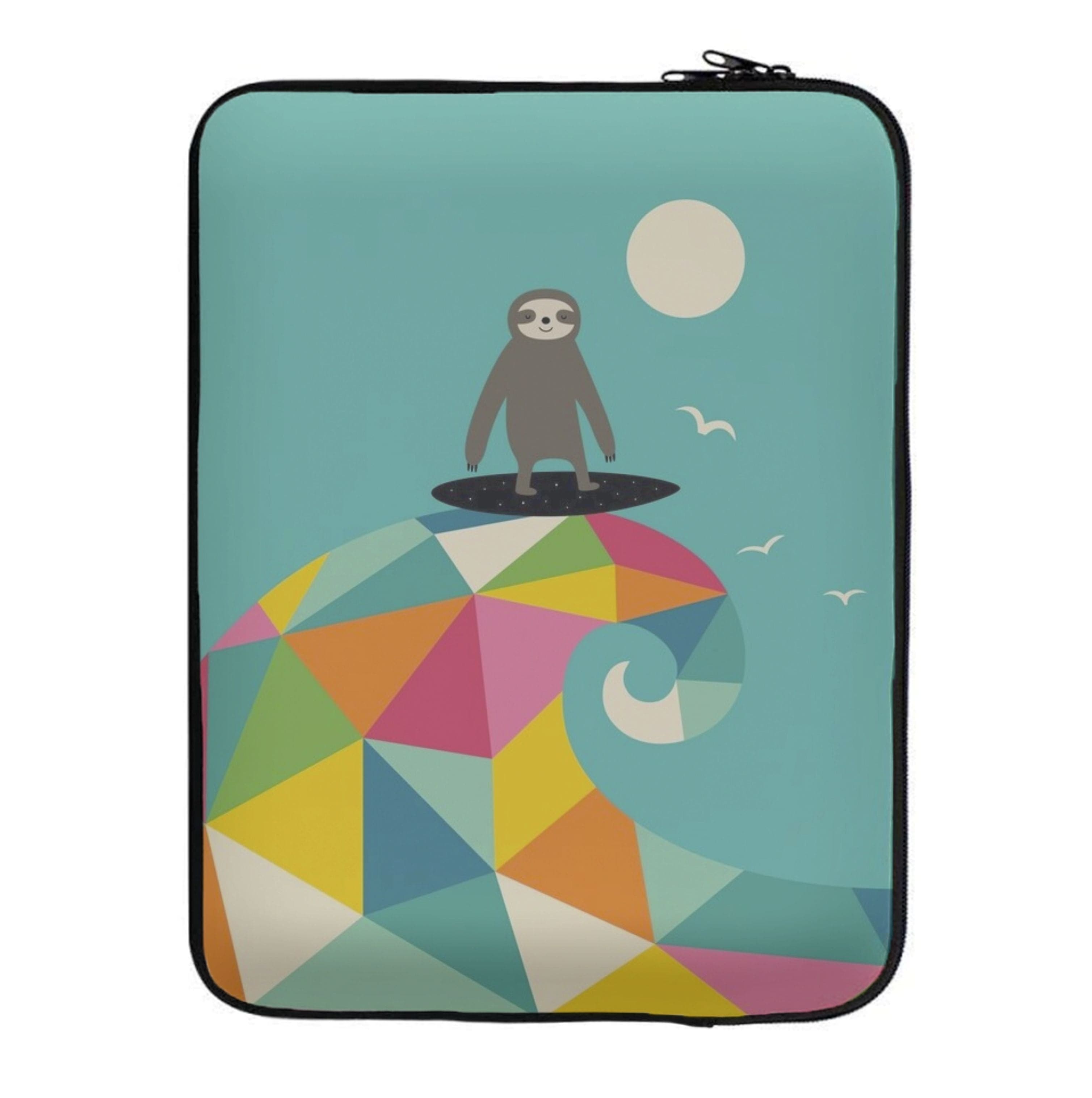 Surfing Sloth Laptop Sleeve