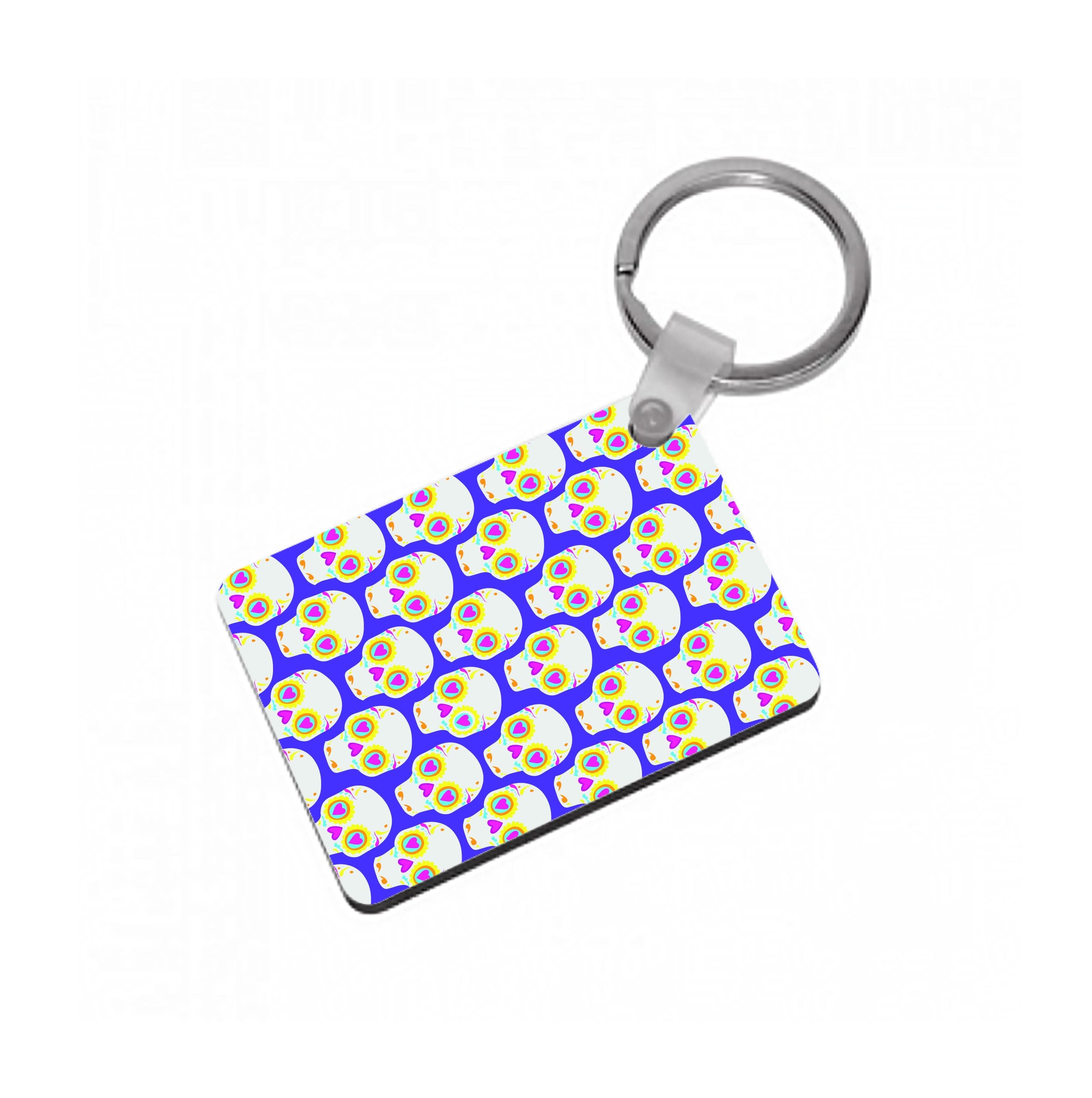 Skull Pattern - Halloween Keyring