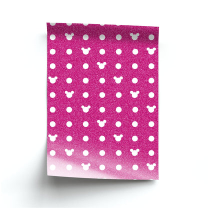 Mickey Polkadot Pink Fairytale Poster