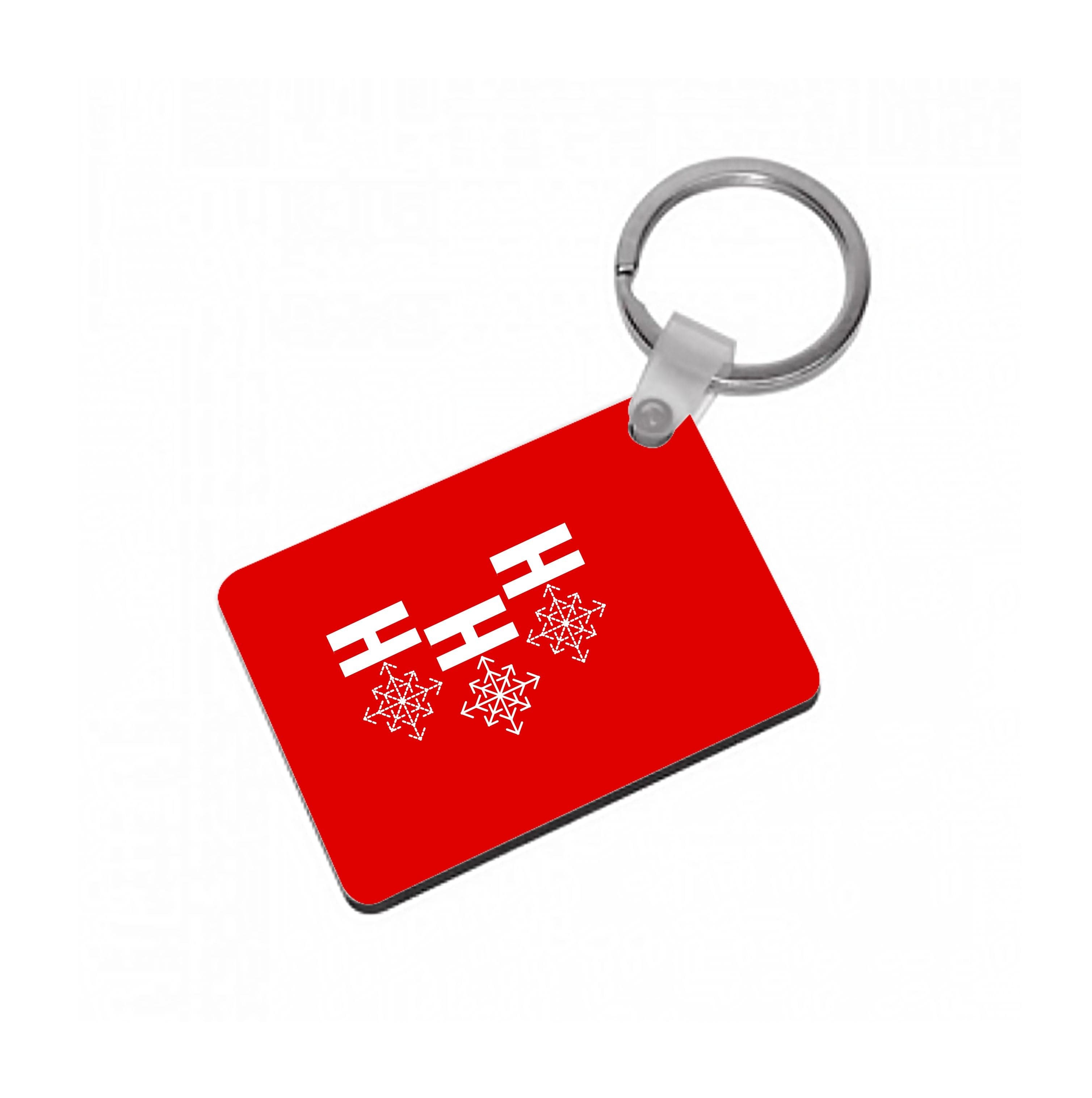 HO HO HO - Christmas Patterns Keyring