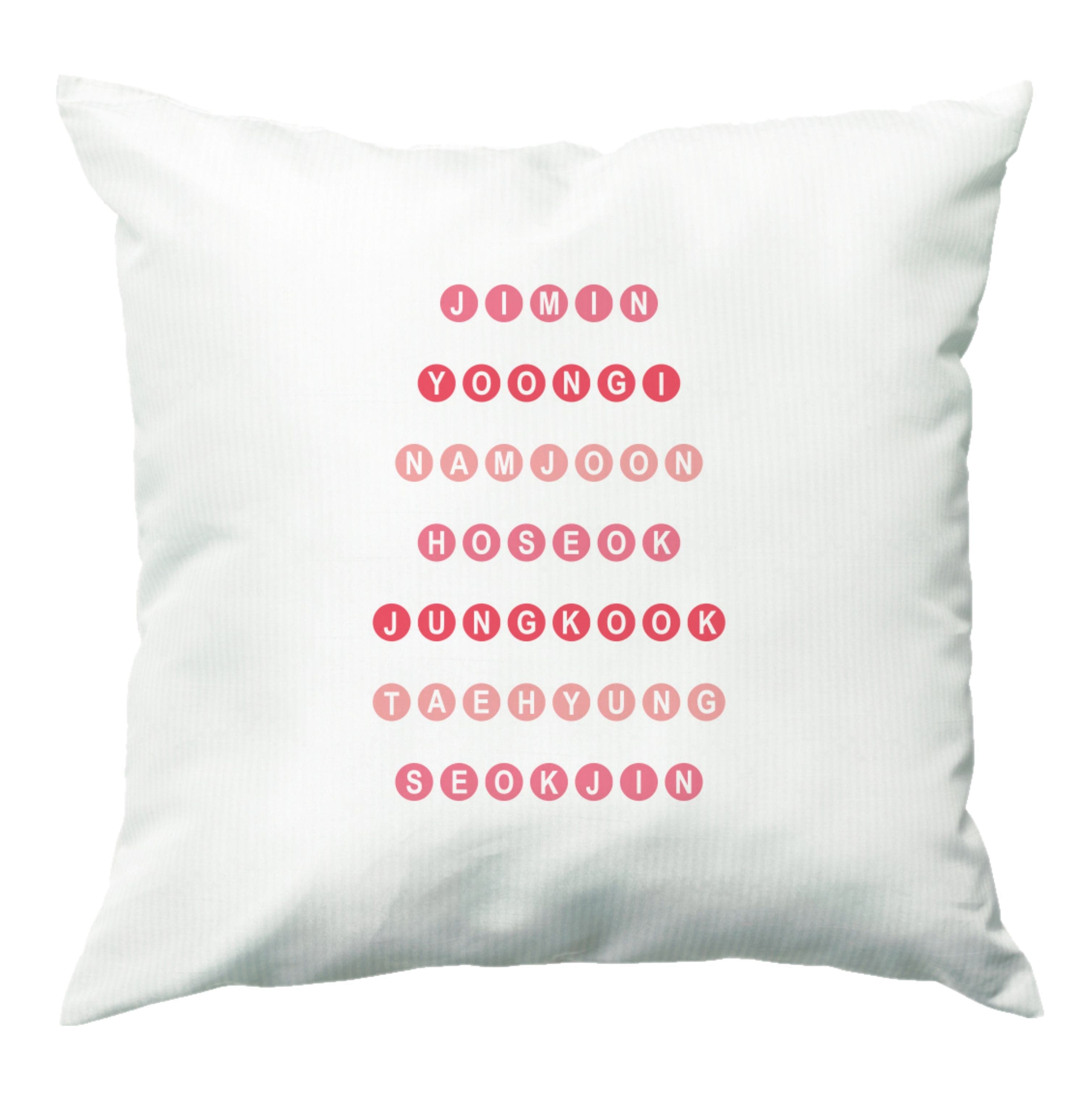 Members Of BTS - K Pop Cushion