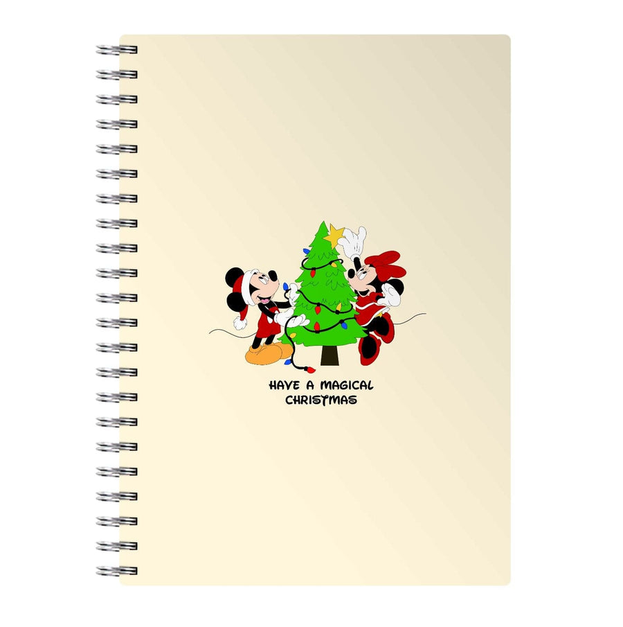 Festive Mickey And Minnie Mouse - Christmas  Notebook