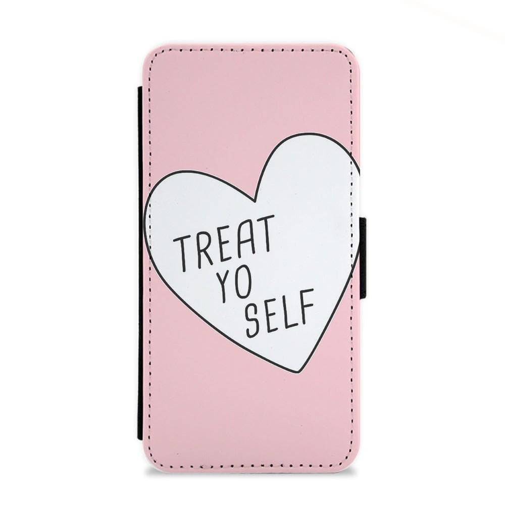 Treat Yo Self Heart - Parks and Recreation Flip Wallet Phone Case - Fun Cases