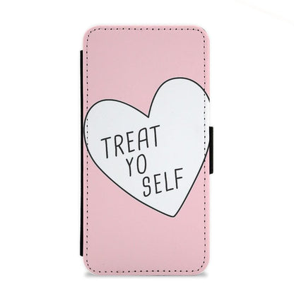 Treat Yo Self Heart - Parks and Recreation Flip Wallet Phone Case - Fun Cases