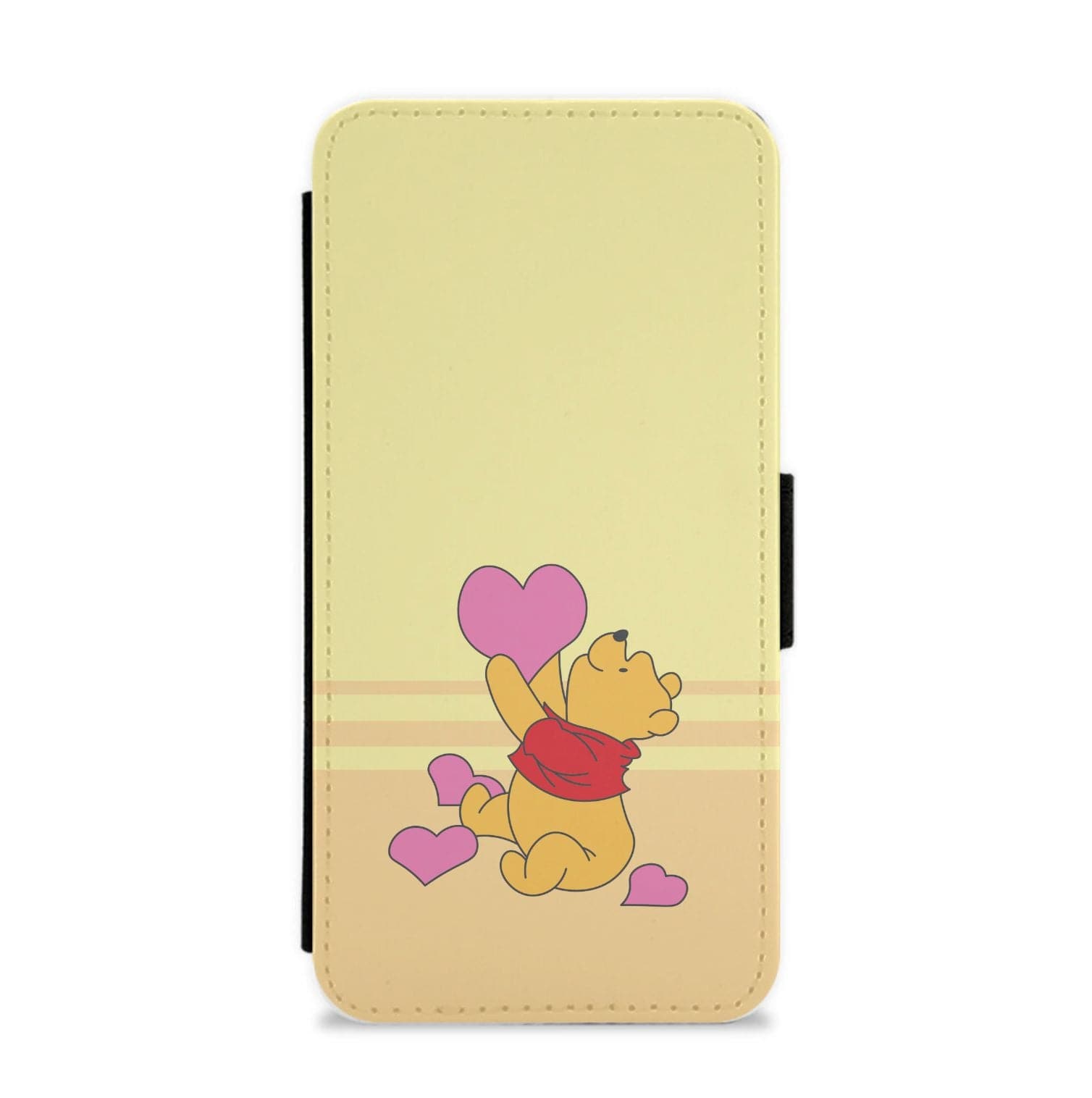 Pooh Love Heart Balloons Valentine's Flip / Wallet Phone Case