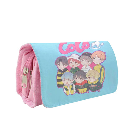 Go Go K-Pop Band Cartoon Pencil Case