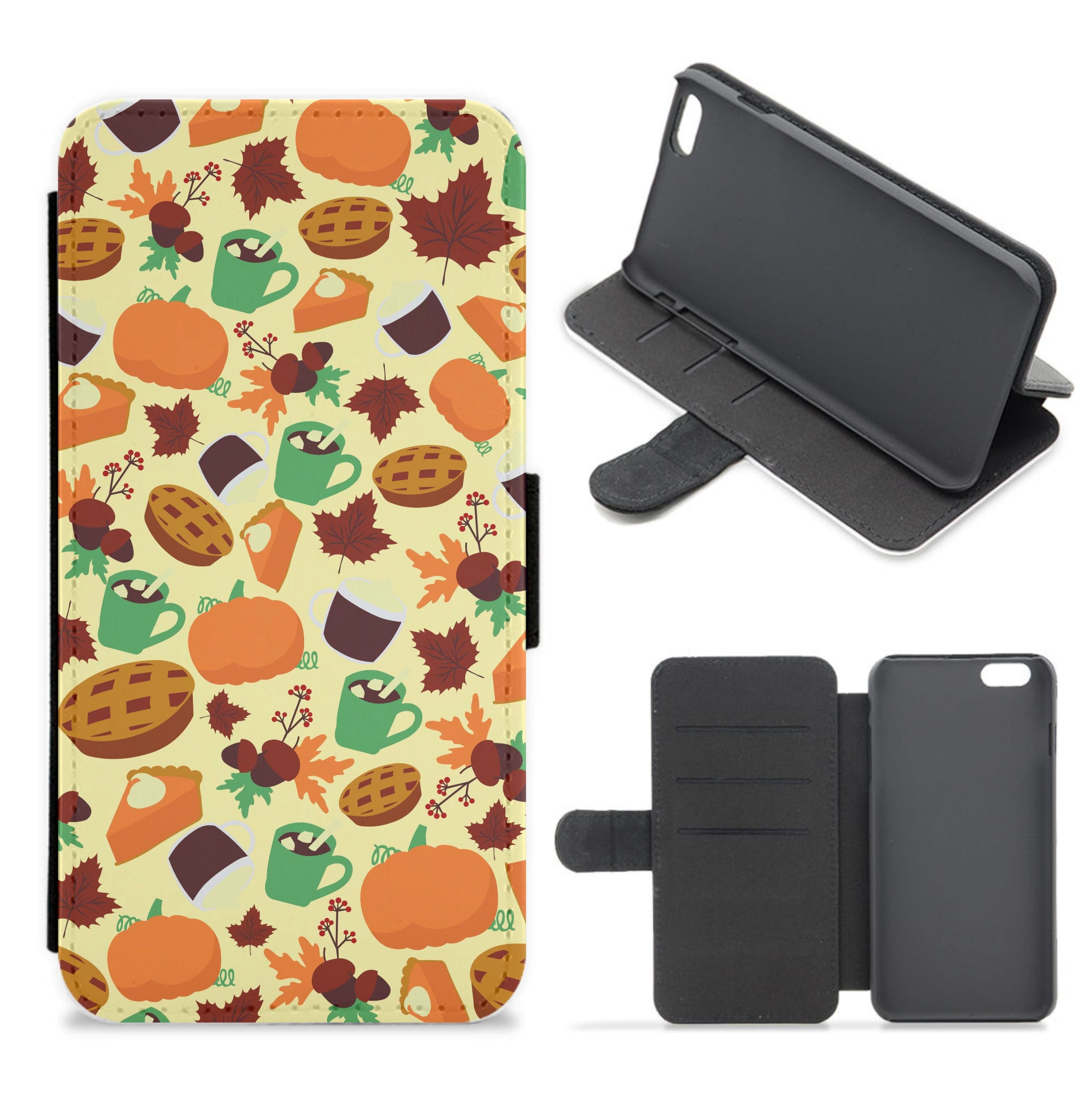 Fall Pattern Flip / Wallet Phone Case