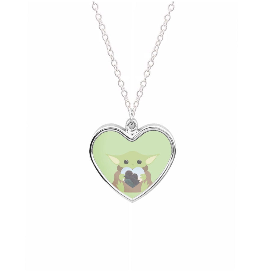 Baby Yoda - Personalised Couples Necklace