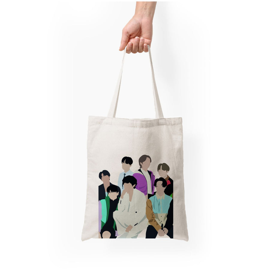 Blue BTS Members Tote Bag