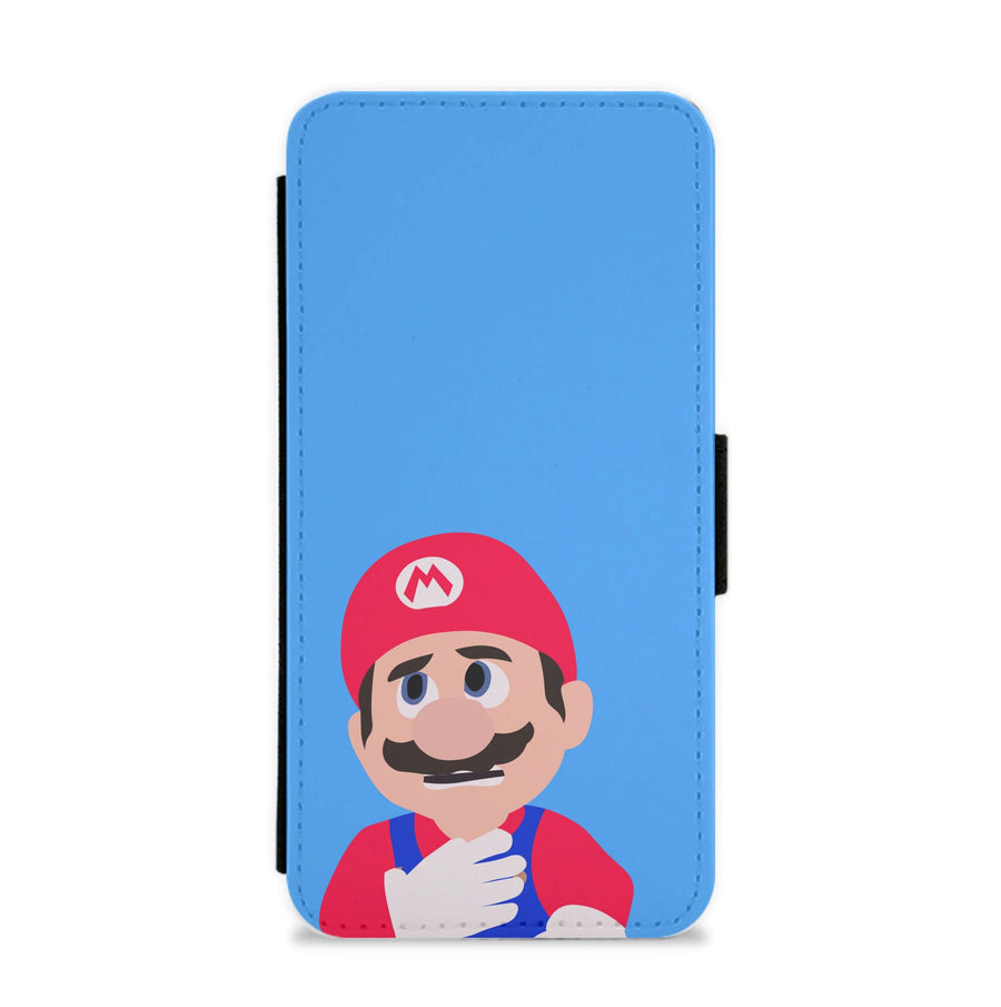 Worried Mario - The Super Mario Bros Flip / Wallet Phone Case