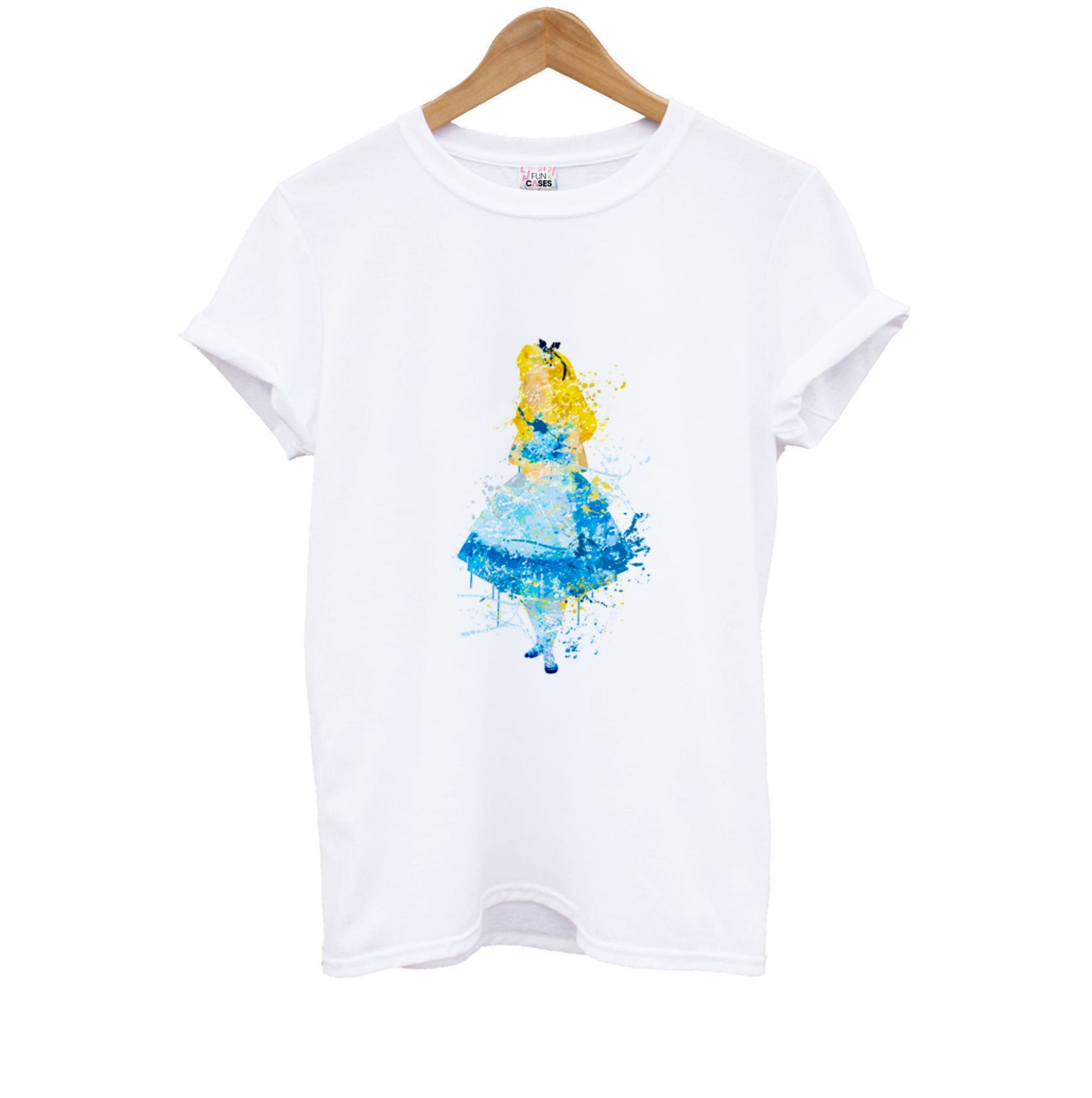 Watercolour Alice in Wonderland Fairytale Kids T-Shirt