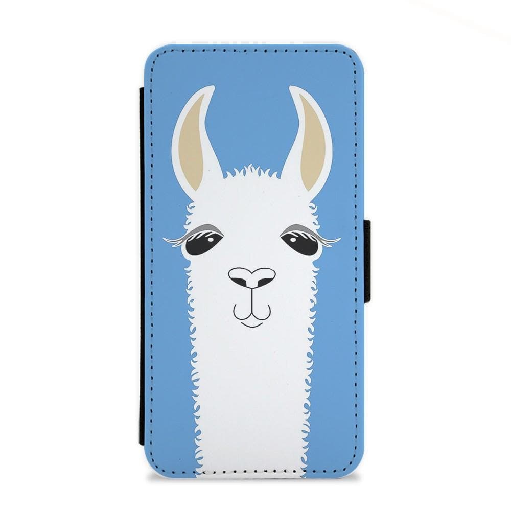 Llama Portrait Flip Wallet Phone Case - Fun Cases