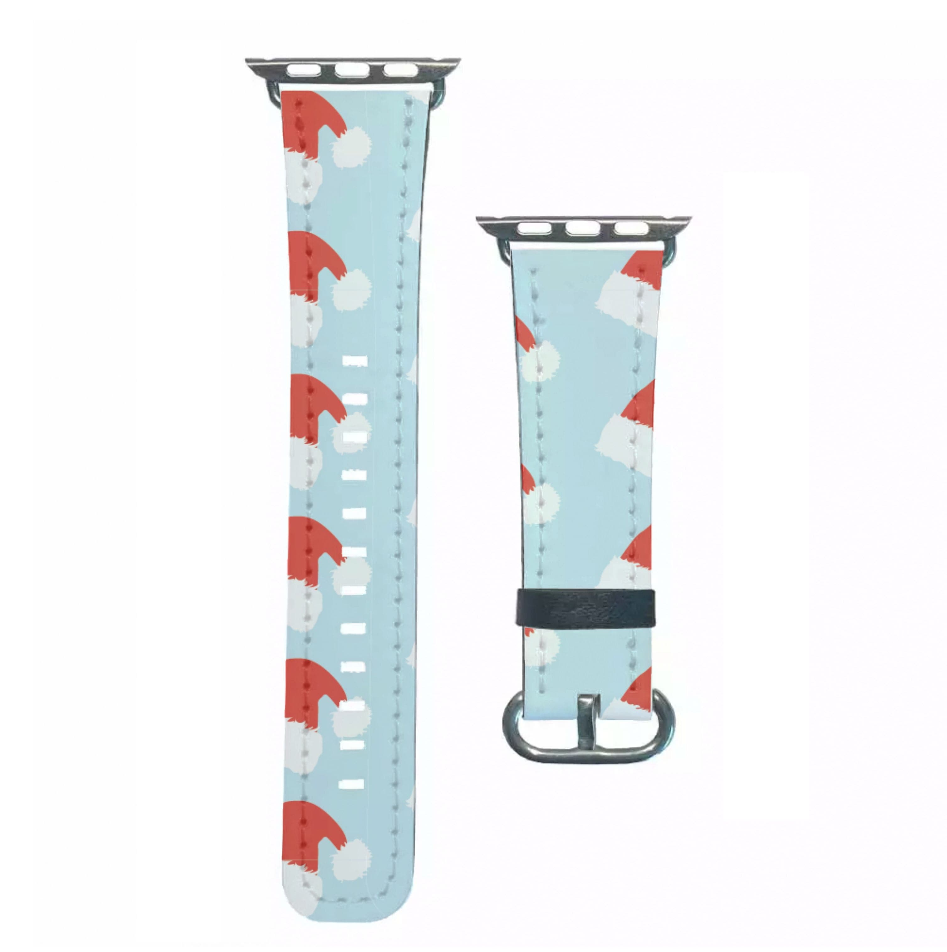 Santa Hat - Christmas Patterns Apple Watch Strap