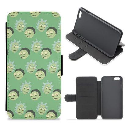 R&M Pattern Flip / Wallet Phone Case