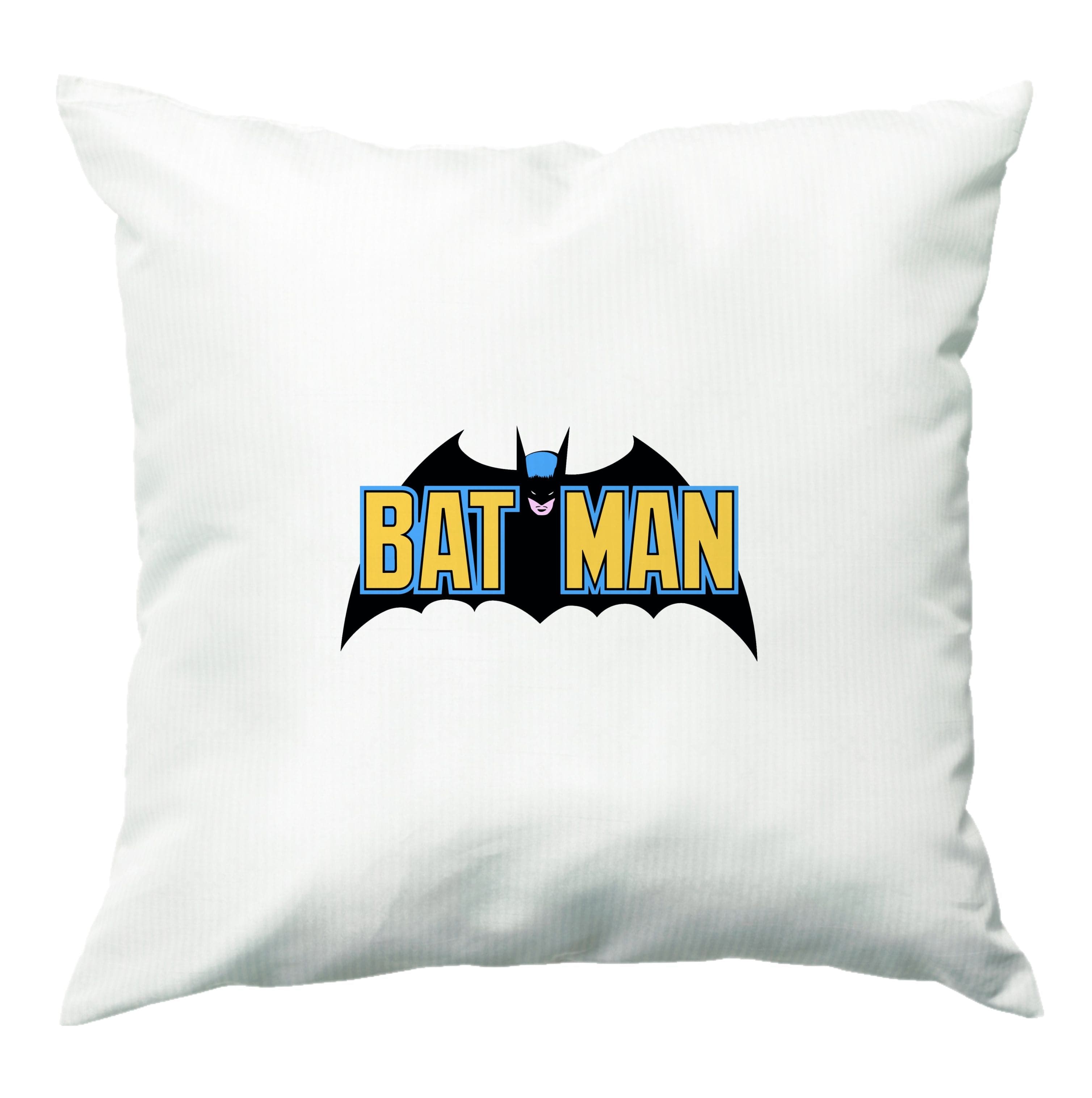 Yellow Bat Superhero Logo Cushion