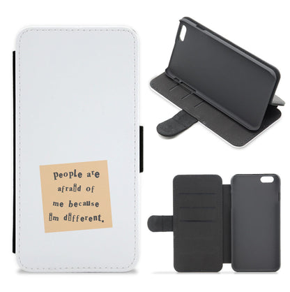 People Are Afraid Of Me - Scissorhands Flip / Wallet Phone Case