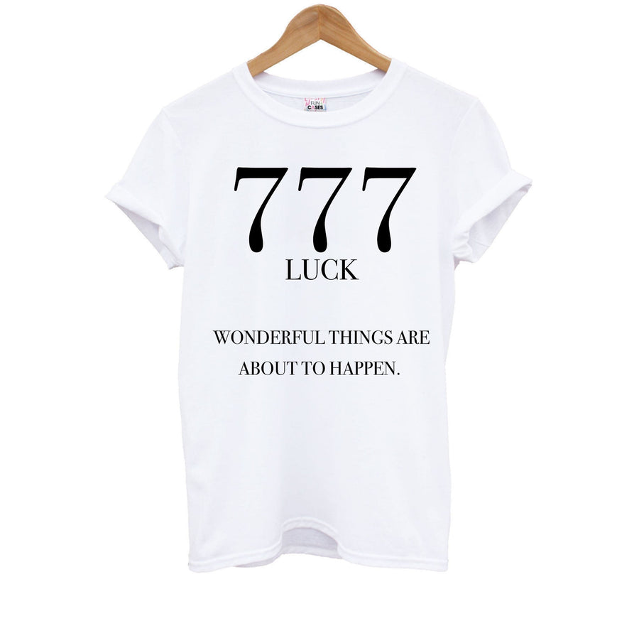 777 - Angel Numbers Kids T-Shirt