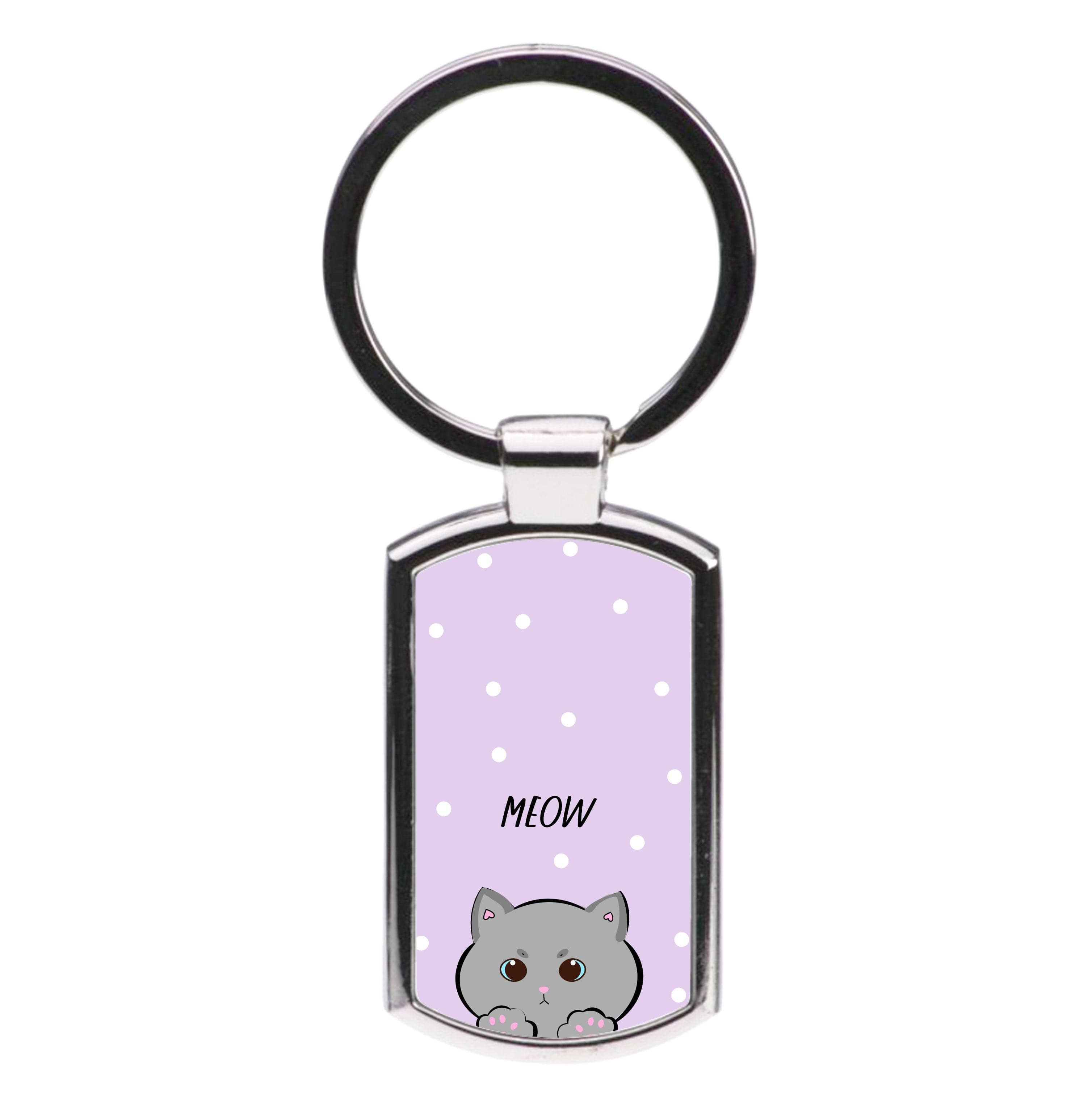 Grey Kitty - Cats Luxury Keyring