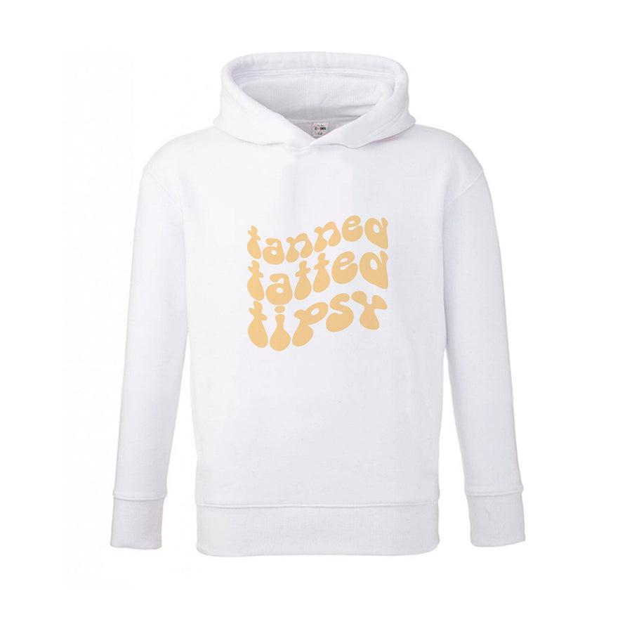 Tanned Tatted Tipsy - Summer Quotes Kids Hoodie